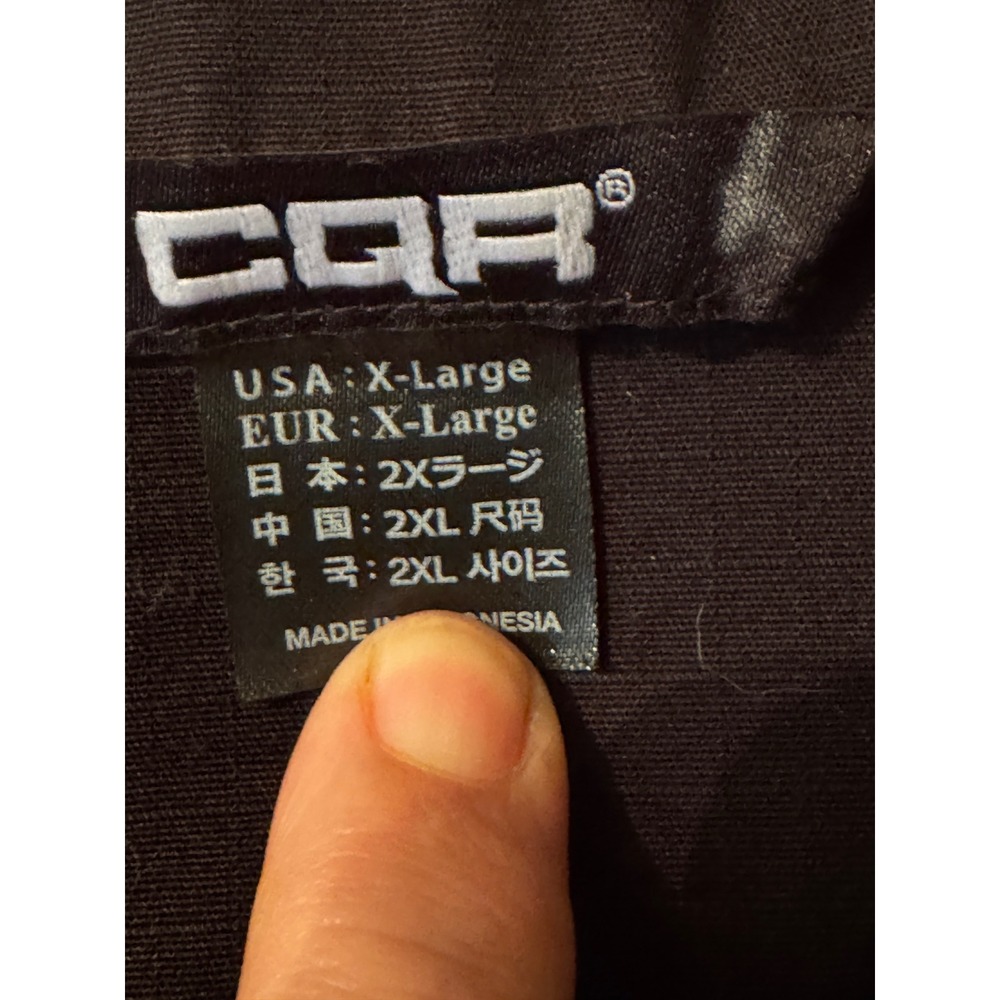 CQR Mens Tactical Combat Shirt Black Grey Quarter Zip Ripstop XL - Picture 6 of 8